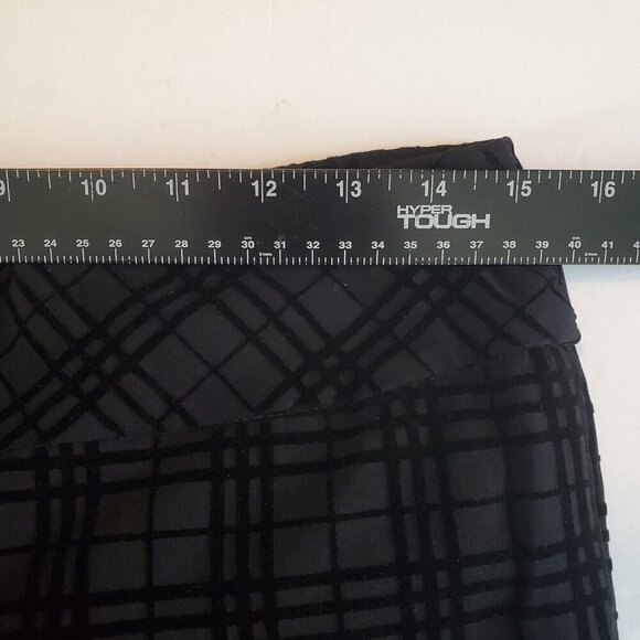 SOFT SURROUNDINGS‎ Pull On Pants Small Velvet Plaid Elspeth Straight Leg Black - Picture 6 of 12